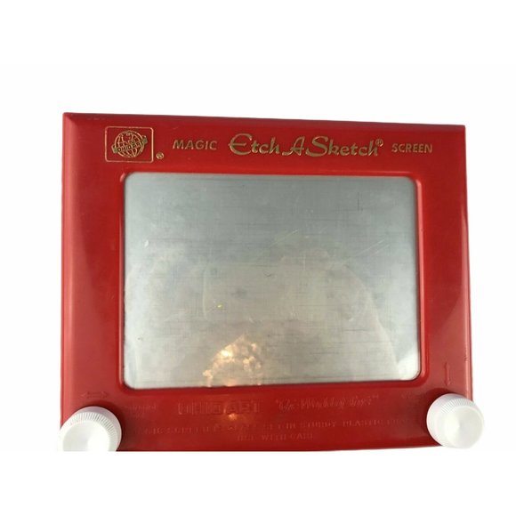 Etch-a-Sketch Vintage Retro Toy Red / Gray White - Picture 3 of 7